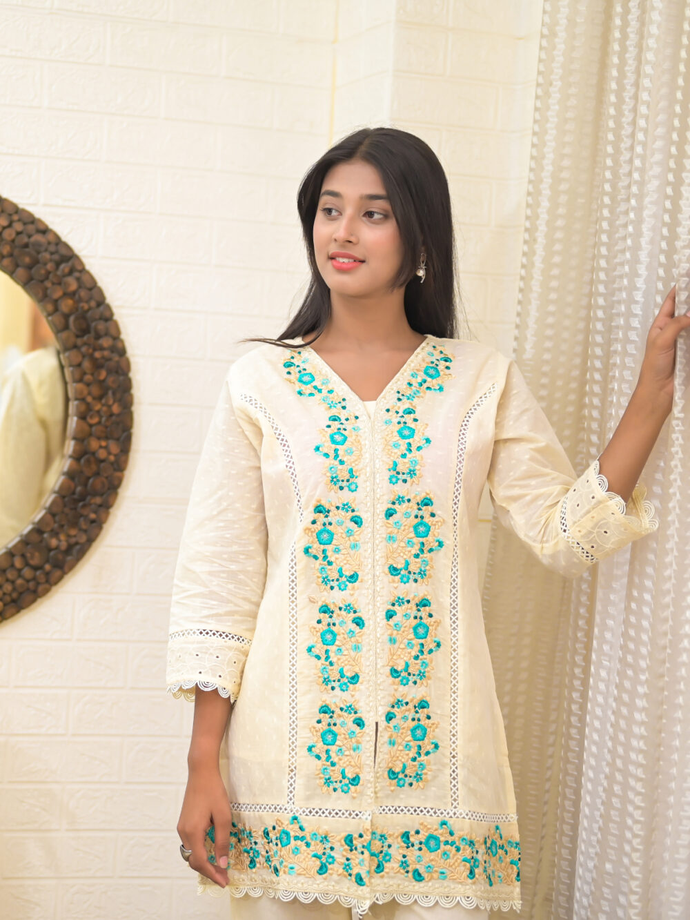 Elysian Bloom Embroidered Co-ord Set