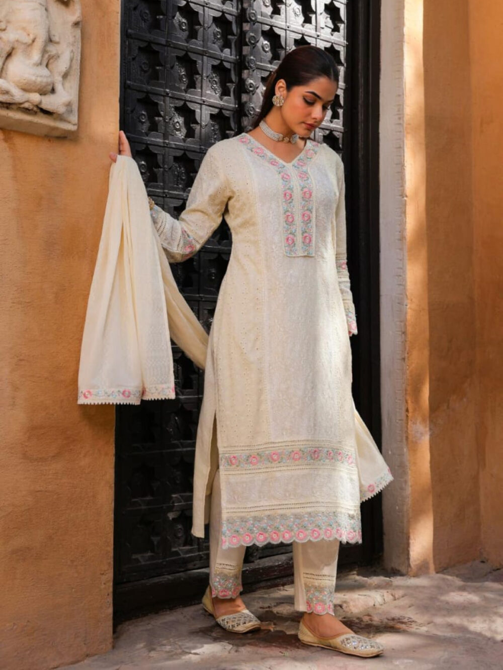Zeenat Ivory Rose Ensemble