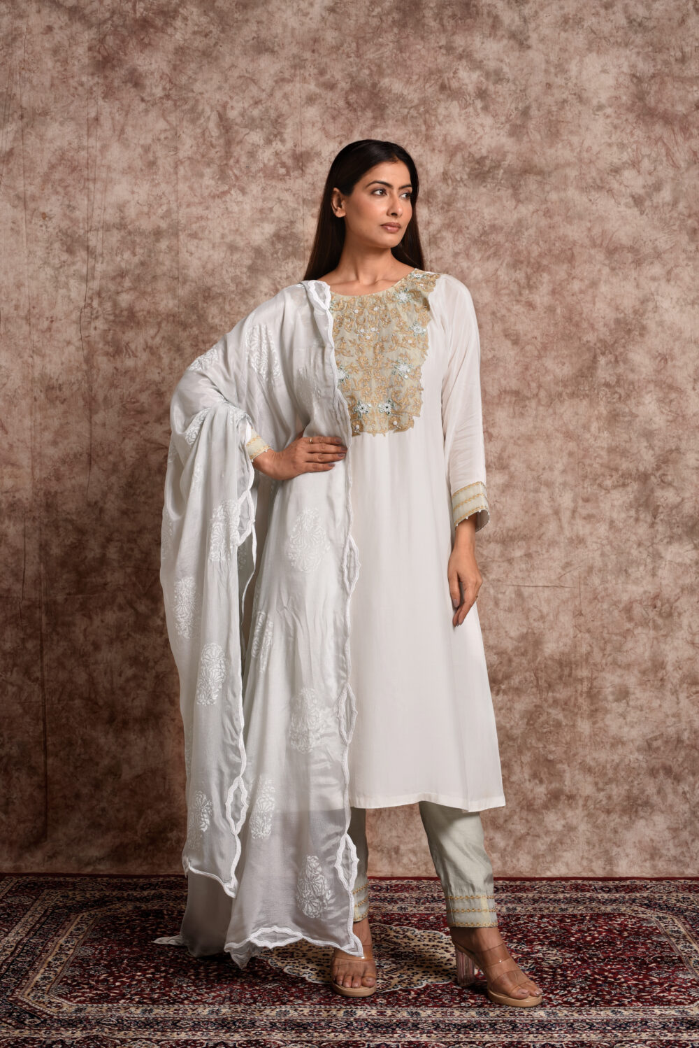 Verbena – Mint Embroidered Suit
