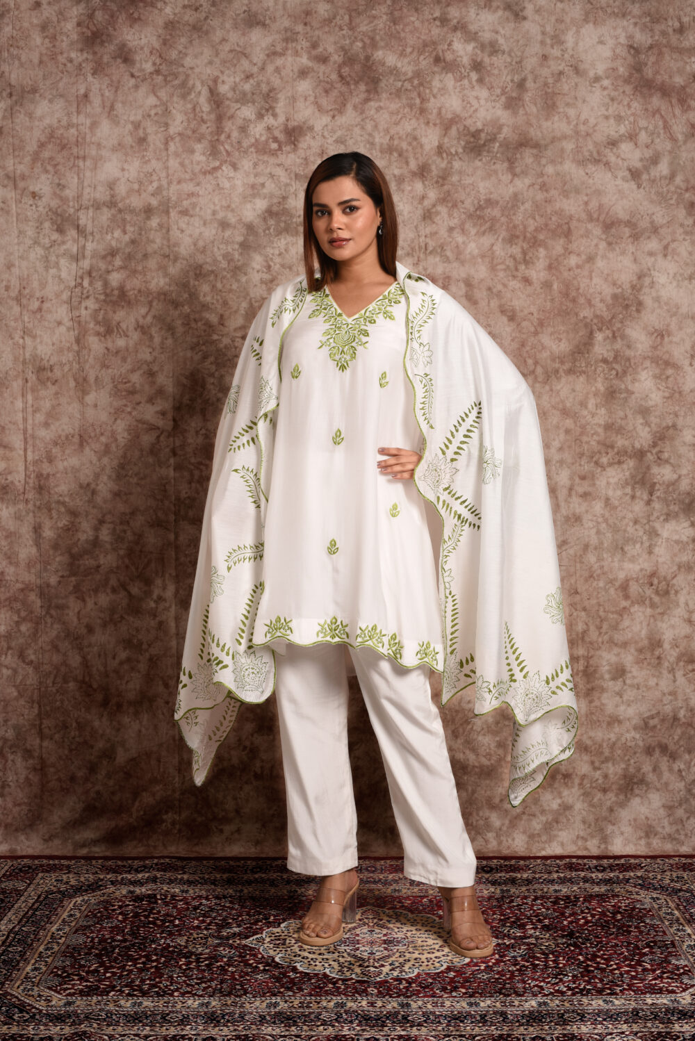Kashvi – Gilded Folk-Art Suit