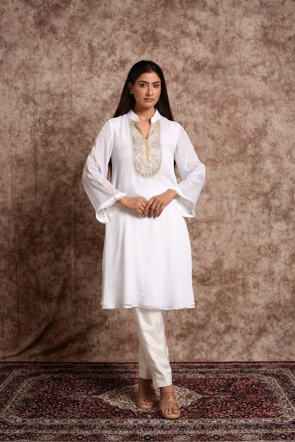 Starlight – Ivory Mirrorwork Kurta Set