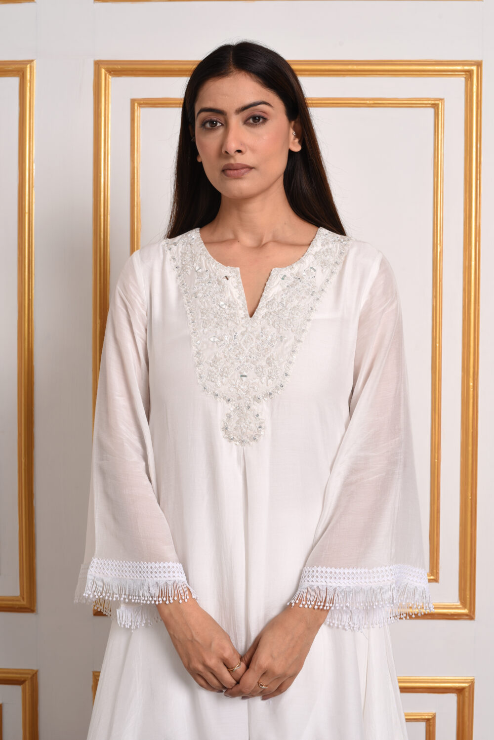 Althea – Ivory Tassel-Lace Kurta