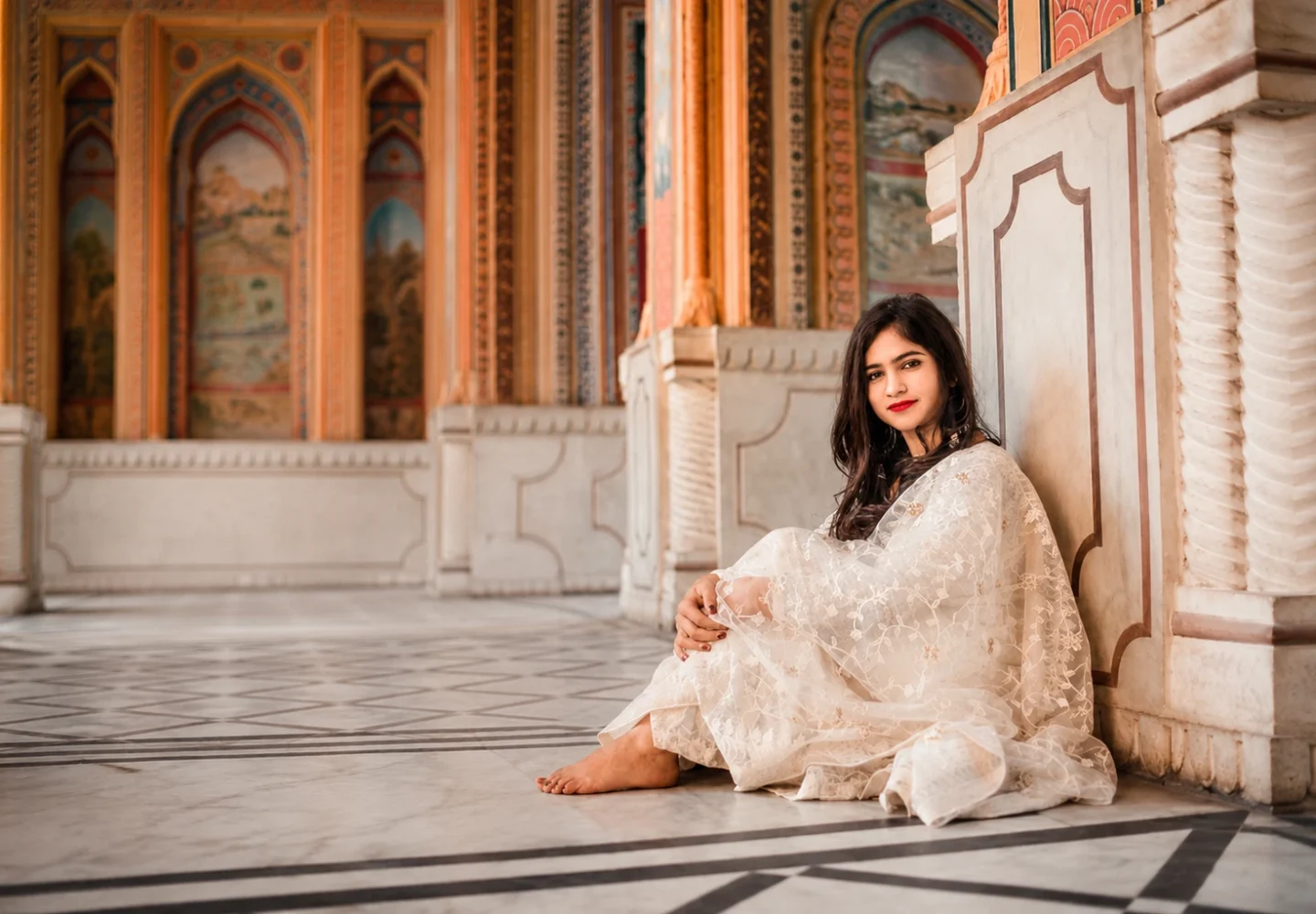 White Salwar Suit for Women Embro White